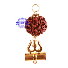 Load image into Gallery viewer, 7 Mukhi Hybrid Rudraksha - Bead No. 60 (with Trishul accessory)
