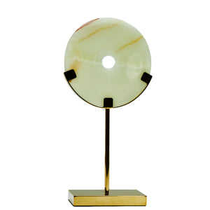 Jade and metal show piece