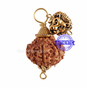 7 Mukhi Rudraksha from Indonesia - Bead No. 11 (with Lion accessory)