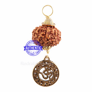 8 Mukhi Rudraksha from Indonesia - Bead No. 192 (with Om pendant)