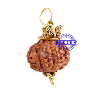 7 Mukhi Rudraksha from Indonesia - Bead No. 9  (with butterfly accessory)