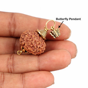 9 Mukhi Rudraksha from Indonesia - Bead No. 199 (with butterfly accessory)
