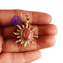 Load image into Gallery viewer, 8 Mukhi Hybrid Rudraksha - Bead No. 41 (with Sunstone accessory)
