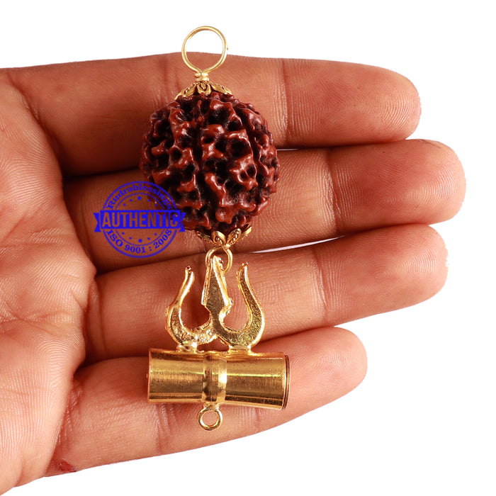 8 Mukhi Hybrid Rudraksha - Bead No. 46 (with Trishul accessory)