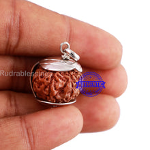 Load image into Gallery viewer, 8 Mukhi Indonesian Rudraksha Pendant in Pure Silver - 1
