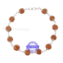 Load image into Gallery viewer, 8 Mukhi Rudraksha Bracelet (Pure silver)
