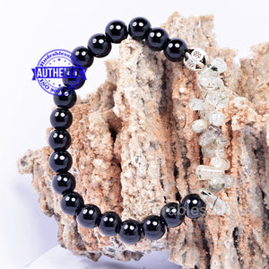 Rutile Quartz + Black Onyx