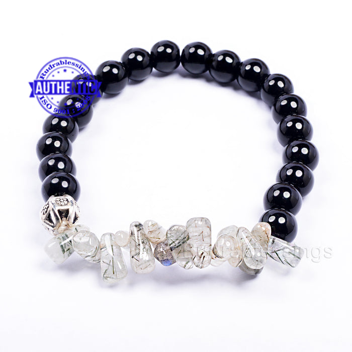 Rutile Quartz + Black Onyx