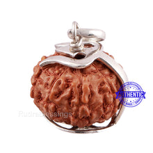 Load image into Gallery viewer, 9 Mukhi Indonesian Rudraksha Pendant in Pure Silver - 2
