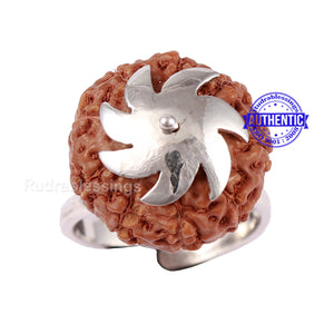 9 Mukhi Indonesian Rudraksha Ring - 19
