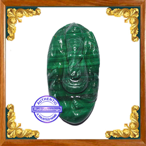 Malachite Ganesha Carving - 7