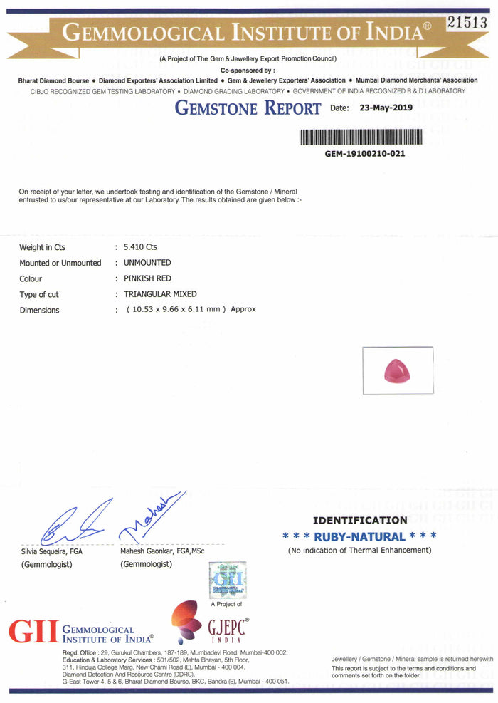 Ruby - 35 - 5.41 carats