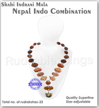 Load image into Gallery viewer, Rudraksha Shahi Indrani Mala Indo Nepal Combo

