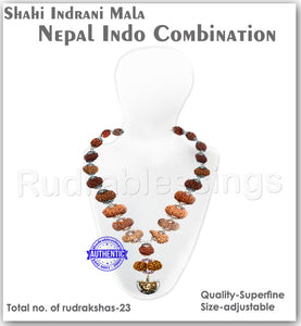 Rudraksha Shahi Indrani Mala Indo Nepal Combo
