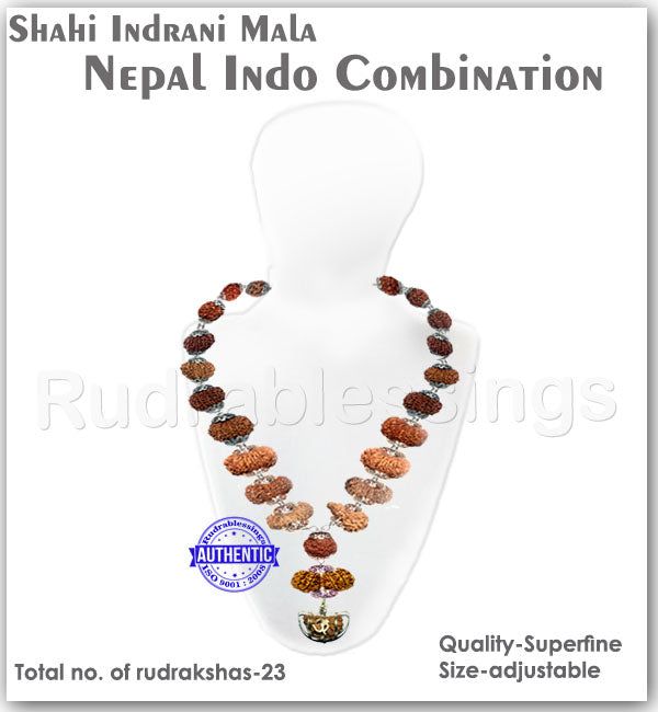 Rudraksha Shahi Indrani Mala Indo Nepal Combo