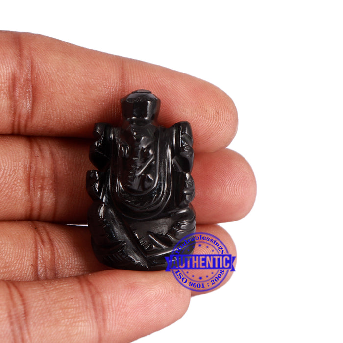 Black Agate Ganesha Statue - 73 H