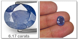 Blue Sapphire / Neelam - 14 - 6.17 carats
