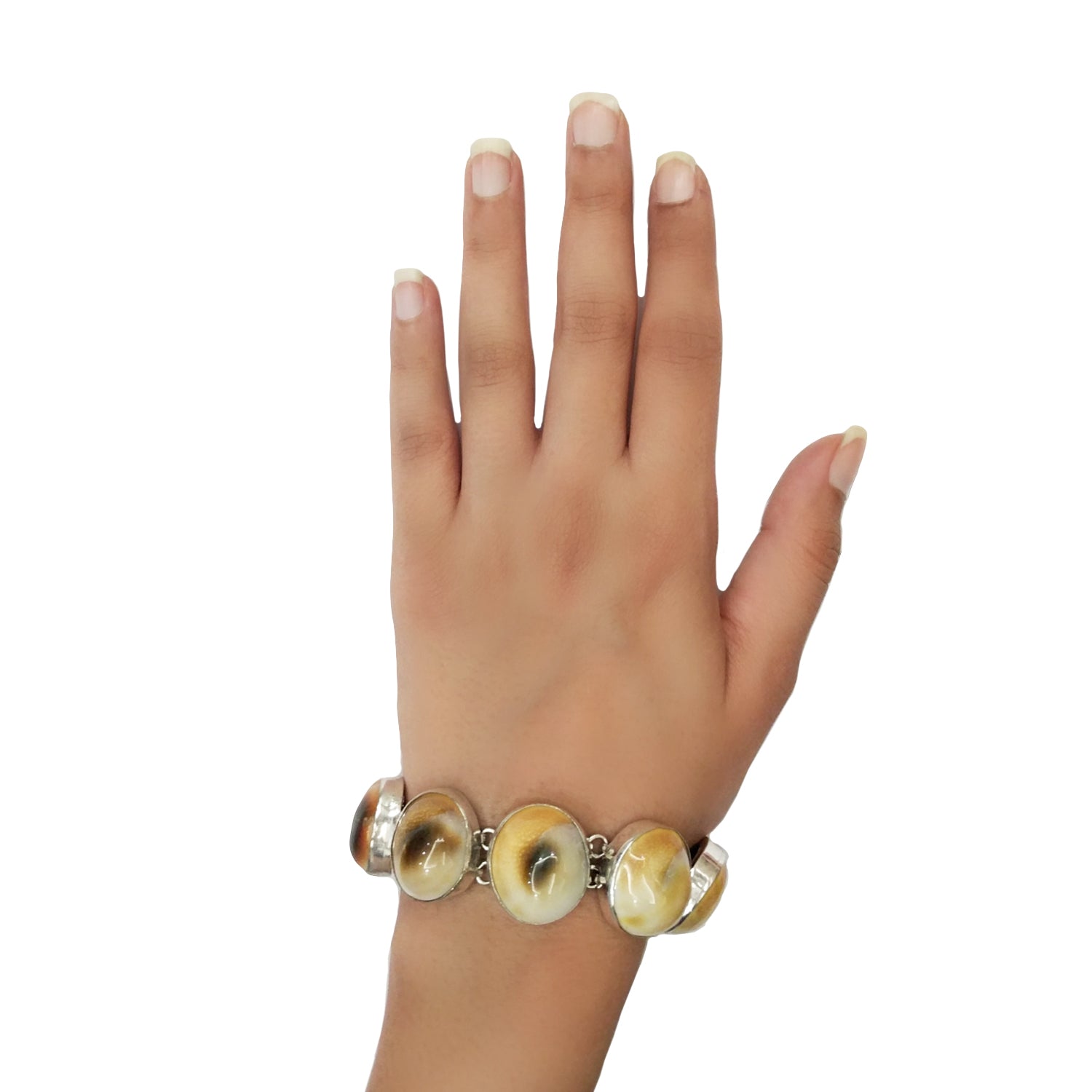 Power Of Gems  MAME Gomati Chakra Bracelet  It is a white coloured  stone with small circles seen on one side of the stone and the chakras are  considered to be
