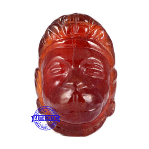 Gomedh / Garnet Hanuman Carving - 1