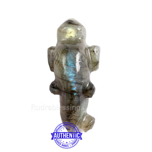 Labradorite Ganesha Carving - 28