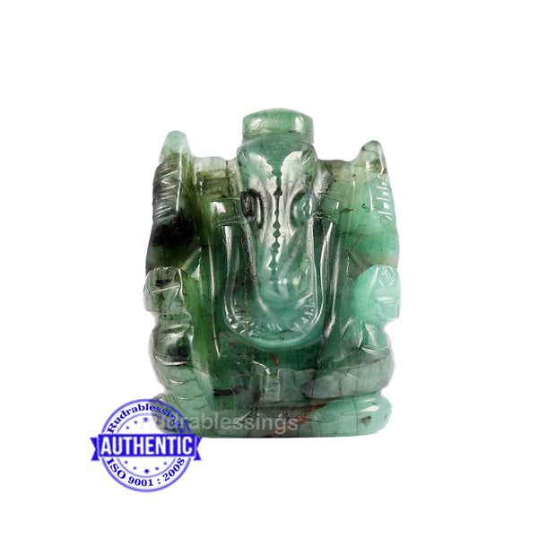 Emerald Ganesha Carving - 36