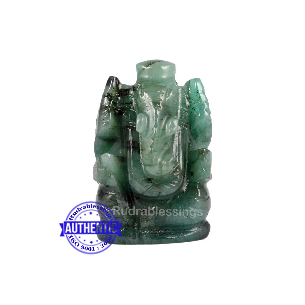 Emerald Ganesha Carving - 38