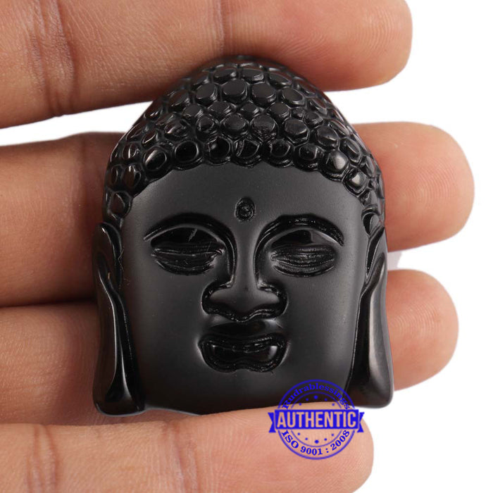Lava Stone Gautam Buddha Carving - 4