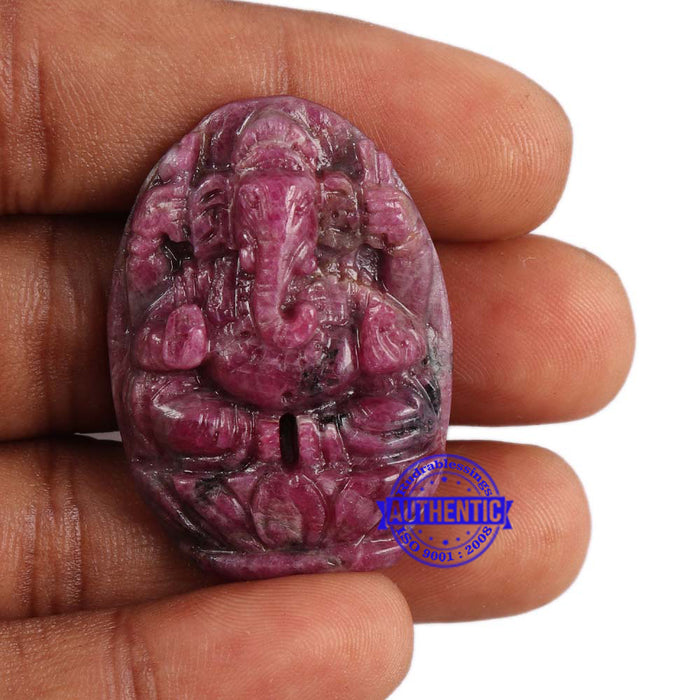 Ruby Ganesha Carving - 6