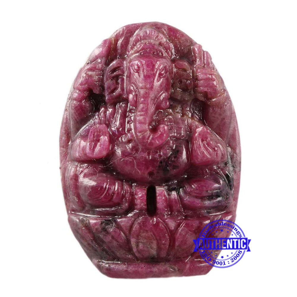 Ruby Ganesha Carving - 6