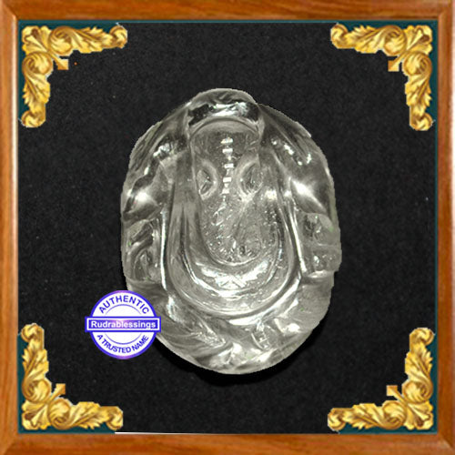 Clear Quartz Sphatik Ganesha Carving - 20