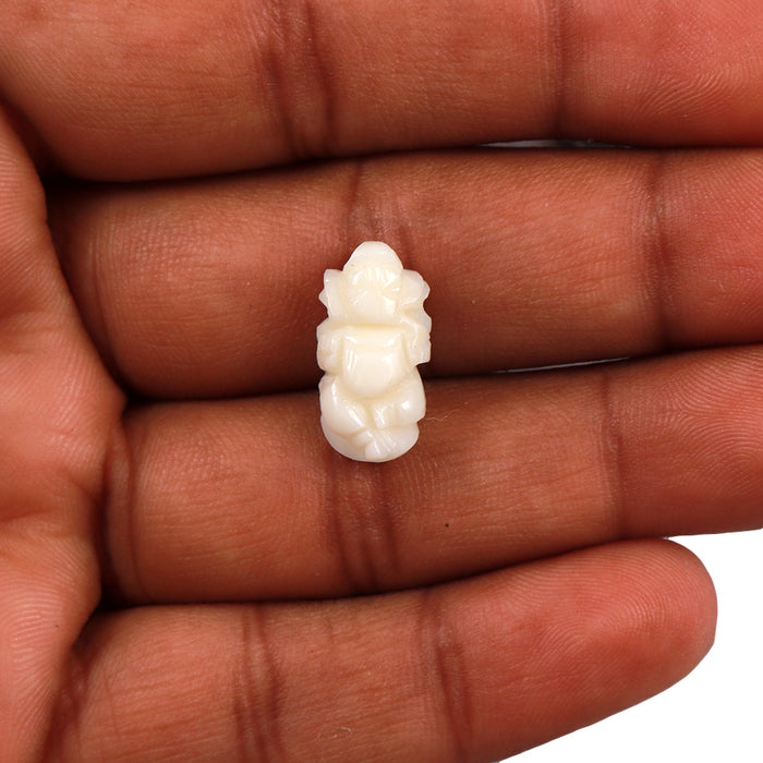White Coral / Moonga Ganesha - 15
