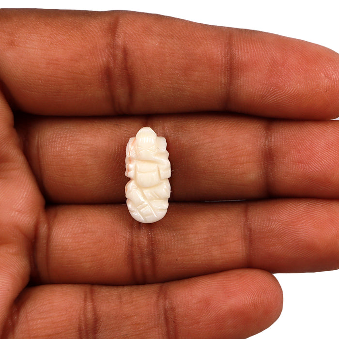 White Coral / Moonga Ganesha - 18