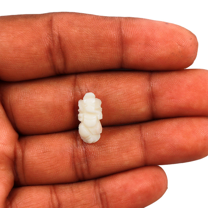White Coral / Moonga Ganesha - 4