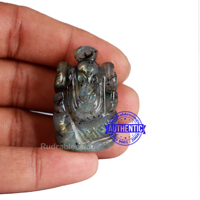 Labradorite Ganesha Statue - 102 A