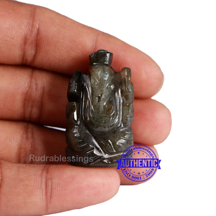 Labradorite Ganesha Statue - 102 C