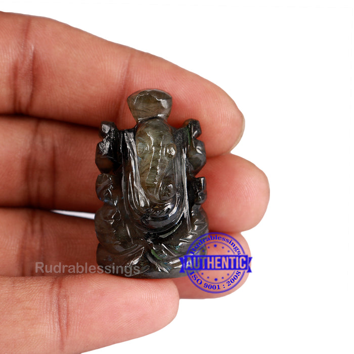 Labradorite Ganesha Statue - 102 D
