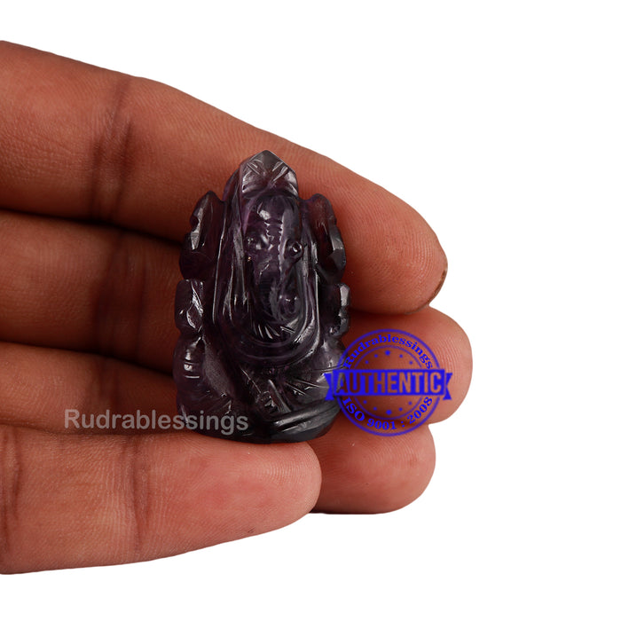 Amethyst Ganesha Statue - 104A
