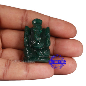 Green Jade Ganesha Statue - 108 E
