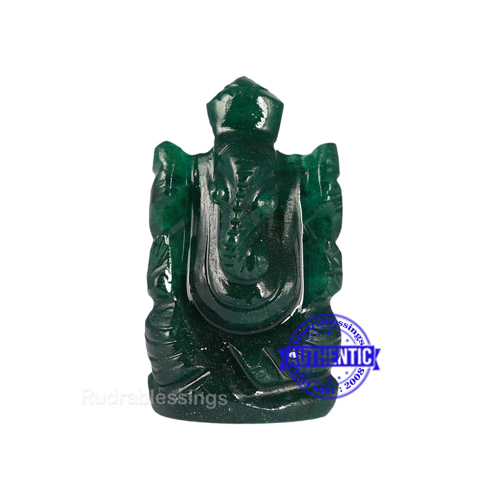 Green Jade Ganesha Statue - 108 E