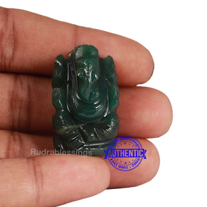 Green Jade Ganesha Statue - 108 H