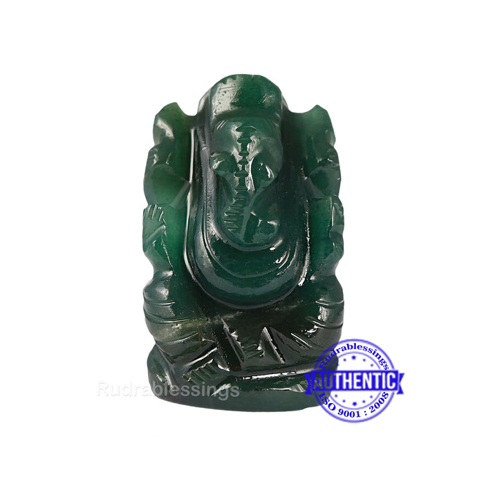 Green Jade Ganesha Statue - 108 H