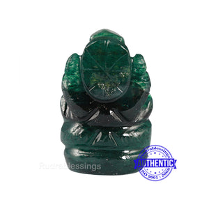 Green Jade Ganesha Statue - 108 J