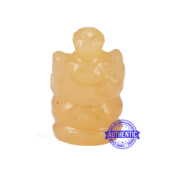 Yellow Agate Ganesha Statue - 110 B