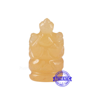 Yellow Agate Ganesha Statue - 110 D