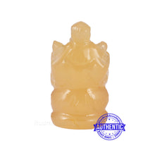 Load image into Gallery viewer, Yellow Agate Ganesha Statue - 110 E
