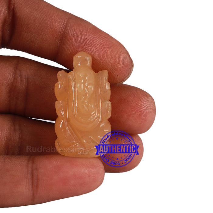 Yellow Agate Ganesha Statue - 110 E