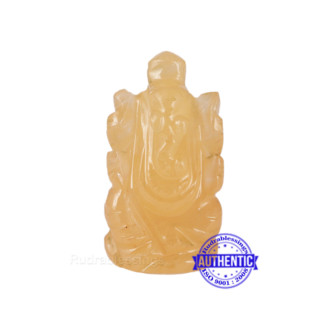 Yellow Agate Ganesha Statue - 110 E