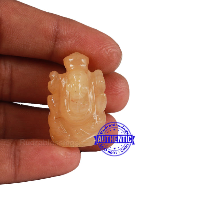 Yellow Agate Ganesha Statue - 110 F