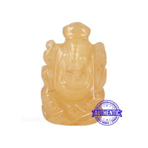 Yellow Agate Ganesha Statue - 110 F