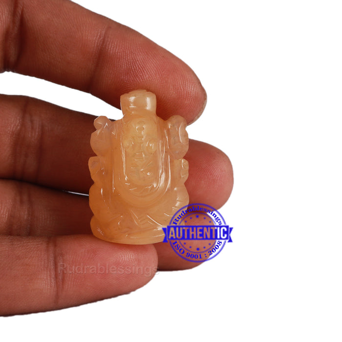 Yellow Agate Ganesha Statue - 110 G